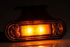 LED zijmarkeringslicht met hoeksteun (12-30V), oranje