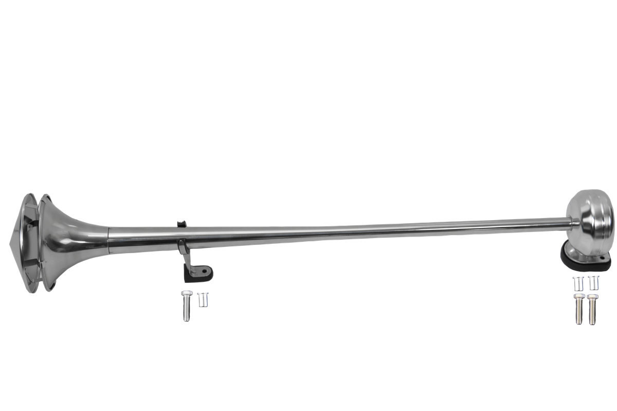 Lkw Druckluft Horn mit Schutzkappe, Edelstahlgehäuse, Länge 55cm
