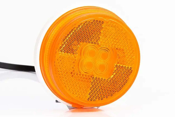 LED Autolamps - Markierungsleuchte LED weiß+orange universal Ø80 x 40mm  40cm Kabel 12V LED Autolampen