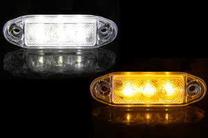 LED zijmarkeringslicht, inbouwlicht 3 LEDs 12/24V