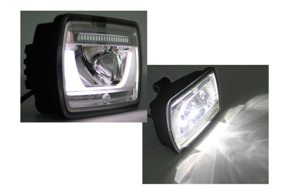 HELLA Jumbo LED spotlight ☆ incl. LED sidelight