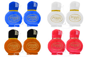 Original Poppy plyschflaskor i fuzzy tärningsdesign