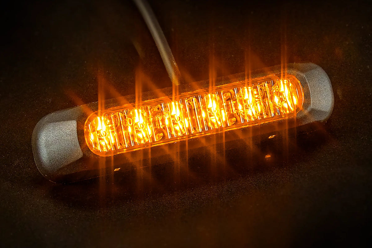10 LED-Notbeleuchtung am Straßenrand, Gelbes Blitz-Blinklicht 12V