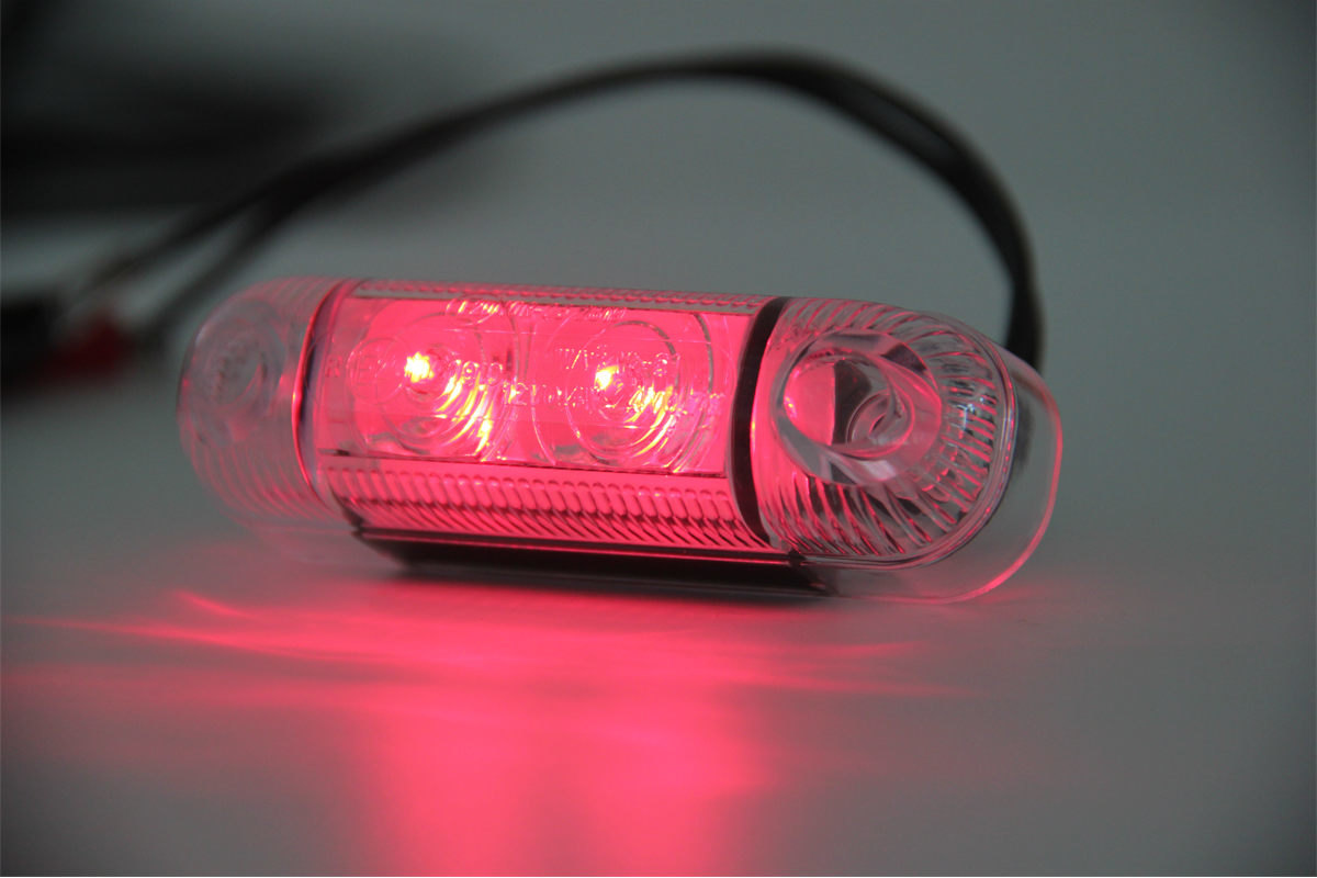 2 x LED Begrenzungsleuchten Positionsleuchten leuchten Rot / Weiß 12/24v