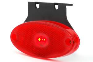 Achterlicht 1x LED - rood, ovaal, om op te hangen