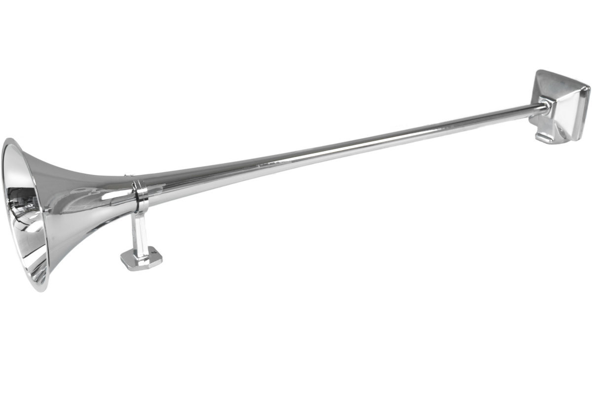 Lkw Drucklufthorn 68cm Horn Hupe anschlusfertig mit Zugventil Druckschlauch