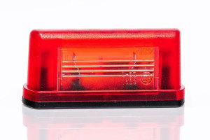 Registreringsskyltbelysning, bakljus (12-24V), röd/vit
