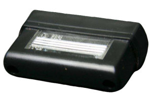 Registreringsskyltbelysning (12-24V), version 1, svart/vit