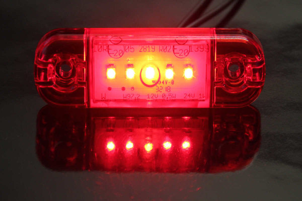 Tastschalter mit LED rot - 12/24V - 8,79 EUR