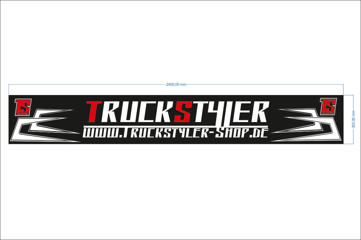 Lkw Heck Schmutzfanger Farbe Schwarz Mit Zacken Und Ts Logo